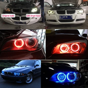 2X10 W za BMW E39 E53 E60 E61 E63 E64 E65, E66, E87 525i 530i 545i LED CANBUS Oči Anđela svjetla za Maglu Parkirna svjetla bijela