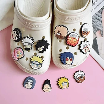 Anime Naruto Cipele Ovjes Pribor PVC Crtani Vodootporan Sandale Ukrašene Insignia Uređenje Igračke Za djecu zurke Božićni poklon