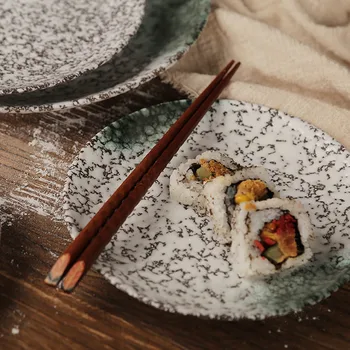 Japanski Stil Kreativna Keramički Klasicni Desertno Jelo Vintage Blagovaonom, Tanjur Domaće Kuhinje Doručak Odrezak Tanjur Restoran Posuđe