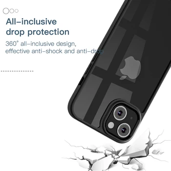 KEYSION Modni prozirna torbica za iPhone 13 13 Pro Max HD Bistra противоударная stražnji poklopac telefona za Apple iPhone 13 mini 2021 Novi