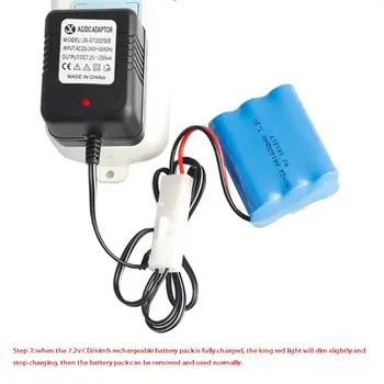Prijenosni Pametna Punjač, Adapter za punjenje Baterije Ni-Cd Ni-MH baterija 7,2 v s priključkom KET-2P za radio-Auto Igračaka