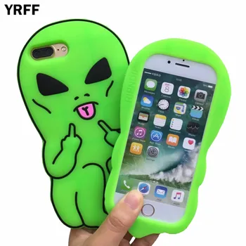 YRFF Slatka zabavna 3D crtani film Čudan Stranac je osoba navlake za slušalice za Apple iphone 5 5s se torbica